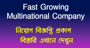 Fast Growing Multinational Company Job Circular